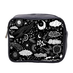 Vector-set-sketch-drawn-with-space Mini Toiletries Bag (two Sides) by Salman4z