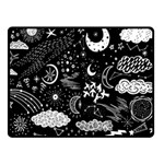 Vector-set-sketch-drawn-with-space Fleece Blanket (Small) 50 x40  Blanket Front