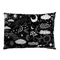 Vector-set-sketch-drawn-with-space Pillow Case (two Sides) by Salman4z