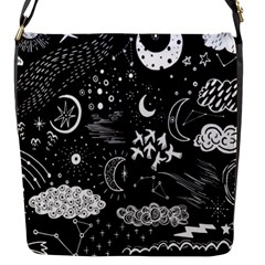 Vector-set-sketch-drawn-with-space Flap Closure Messenger Bag (s) by Salman4z