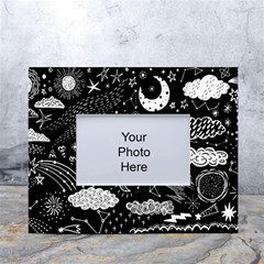 Vector-set-sketch-drawn-with-space White Tabletop Photo Frame 4 x6 