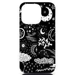 Vector-set-sketch-drawn-with-space Iphone 14 Pro Black Uv Print Case