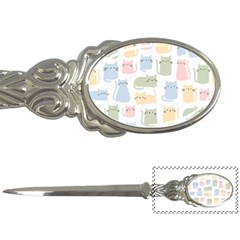 Cute-cat-colorful-cartoon-doodle-seamless-pattern Letter Opener by Salman4z