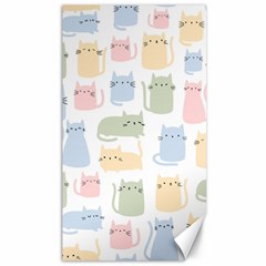 Cute-cat-colorful-cartoon-doodle-seamless-pattern Canvas 40  X 72  by Salman4z