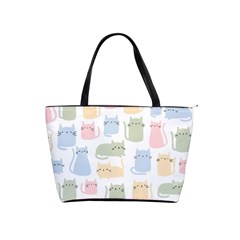 Cute-cat-colorful-cartoon-doodle-seamless-pattern Classic Shoulder Handbag by Salman4z