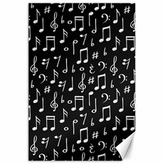 Chalk-music-notes-signs-seamless-pattern Canvas 20  X 30  by Salman4z