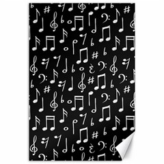 Chalk-music-notes-signs-seamless-pattern Canvas 24  X 36  by Salman4z