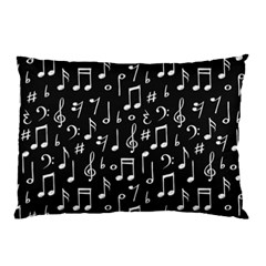 Chalk-music-notes-signs-seamless-pattern Pillow Case by Salman4z