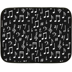 Chalk-music-notes-signs-seamless-pattern Fleece Blanket (mini) by Salman4z