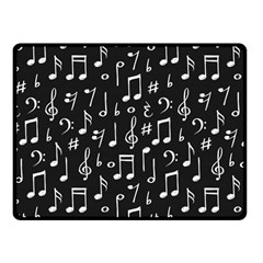 Chalk-music-notes-signs-seamless-pattern Fleece Blanket (small) by Salman4z