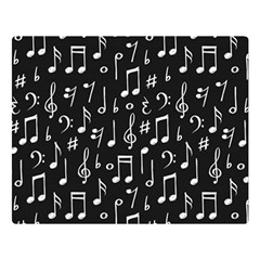 Chalk-music-notes-signs-seamless-pattern Two Sides Premium Plush Fleece Blanket (large) by Salman4z