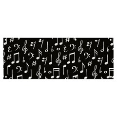 Chalk-music-notes-signs-seamless-pattern Banner And Sign 8  X 3  by Salman4z