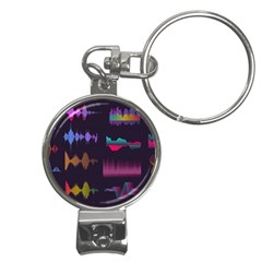 Colorful-sound-wave-set Nail Clippers Key Chain by Salman4z