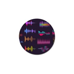 Colorful-sound-wave-set Golf Ball Marker by Salman4z