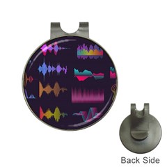 Colorful-sound-wave-set Hat Clips With Golf Markers by Salman4z