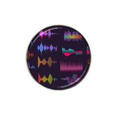 Colorful-sound-wave-set Hat Clip Ball Marker by Salman4z