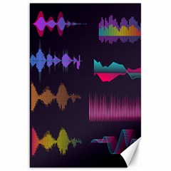 Colorful-sound-wave-set Canvas 20  X 30  by Salman4z