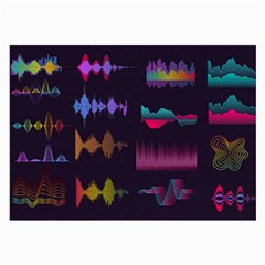 Colorful-sound-wave-set Large Glasses Cloth by Salman4z