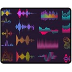 Colorful-sound-wave-set Fleece Blanket (Medium) 60 x50  Blanket Front