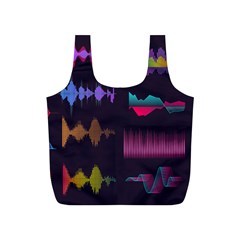 Colorful-sound-wave-set Full Print Recycle Bag (s) by Salman4z