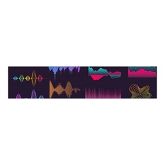 Colorful-sound-wave-set Velvet Scrunchie by Salman4z