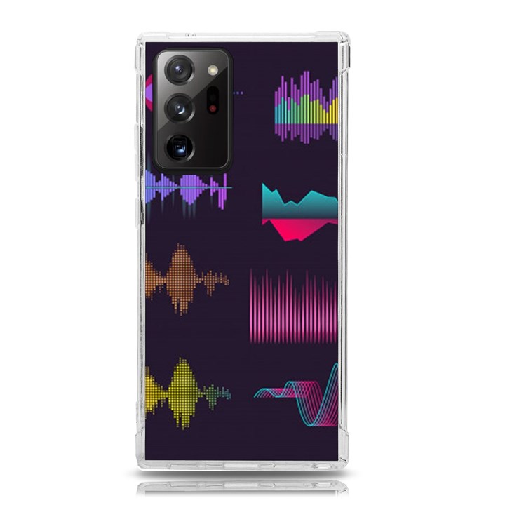 Colorful-sound-wave-set Samsung Galaxy Note 20 Ultra TPU UV Case