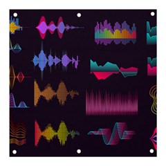 Colorful-sound-wave-set Banner And Sign 3  X 3  by Salman4z