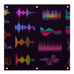 Colorful-sound-wave-set Banner And Sign 4  X 4  by Salman4z