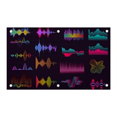 Colorful-sound-wave-set Banner And Sign 5  X 3  by Salman4z