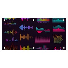 Colorful-sound-wave-set Banner And Sign 6  X 3  by Salman4z