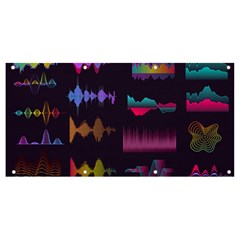 Colorful-sound-wave-set Banner And Sign 8  X 4  by Salman4z