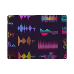 Colorful-sound-wave-set Premium Plush Fleece Blanket (mini) by Salman4z