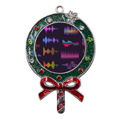 Colorful-sound-wave-set Metal X mas Lollipop With Crystal Ornament by Salman4z