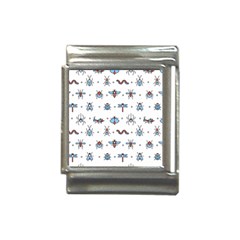 Insects-icons-square-seamless-pattern Italian Charm (13mm) by Salman4z