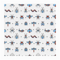 Insects-icons-square-seamless-pattern Medium Glasses Cloth by Salman4z