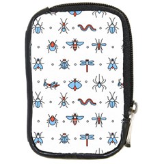 Insects-icons-square-seamless-pattern Compact Camera Leather Case by Salman4z