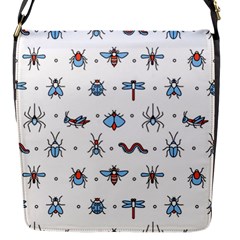 Insects-icons-square-seamless-pattern Flap Closure Messenger Bag (s) by Salman4z