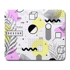 Graphic-design-geometric-background Large Mousepad by Salman4z