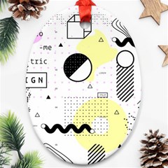 Graphic-design-geometric-background Oval Ornament (two Sides)