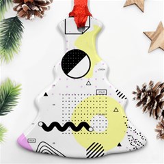 Graphic-design-geometric-background Christmas Tree Ornament (two Sides)