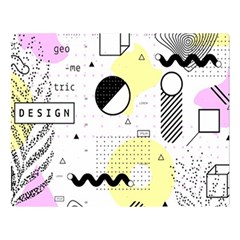 Graphic-design-geometric-background Two Sides Premium Plush Fleece Blanket (large)