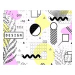 Graphic-design-geometric-background Two Sides Premium Plush Fleece Blanket (Large) 80 x60  Blanket Front