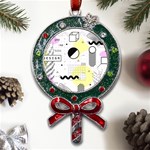 Graphic-design-geometric-background Metal X Mas Lollipop with Crystal Ornament Front