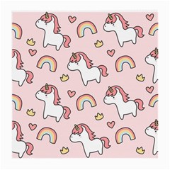 Cute-unicorn-rainbow-seamless-pattern-background Medium Glasses Cloth (2 Sides) by Salman4z