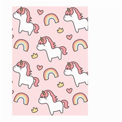 Cute-unicorn-rainbow-seamless-pattern-background Small Garden Flag (two Sides) by Salman4z