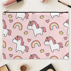 Cute-unicorn-rainbow-seamless-pattern-background Cosmetic Bag (xxxl) by Salman4z