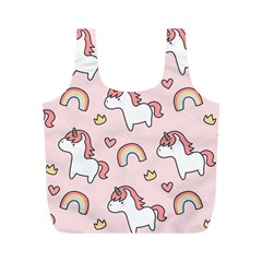 Cute-unicorn-rainbow-seamless-pattern-background Full Print Recycle Bag (m) by Salman4z