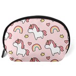 Cute-unicorn-rainbow-seamless-pattern-background Accessory Pouch (Large) Back