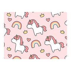 Cute-unicorn-rainbow-seamless-pattern-background Two Sides Premium Plush Fleece Blanket (mini) by Salman4z