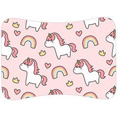 Cute-unicorn-rainbow-seamless-pattern-background Velour Seat Head Rest Cushion by Salman4z